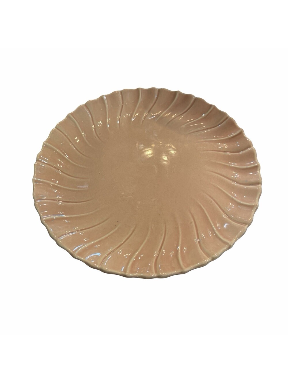 Vtg Franciscan Coronado Swirl Round 12 inch Chop Plate  Coral Serving Platter